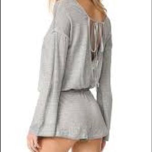 Gray Linen Romper, by Young, Fabulous & Broke